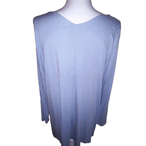 J. Jill Wearever Collection Tunic Dress Women's Size M - Baby blue Longsleeve - Picture 6 of 12